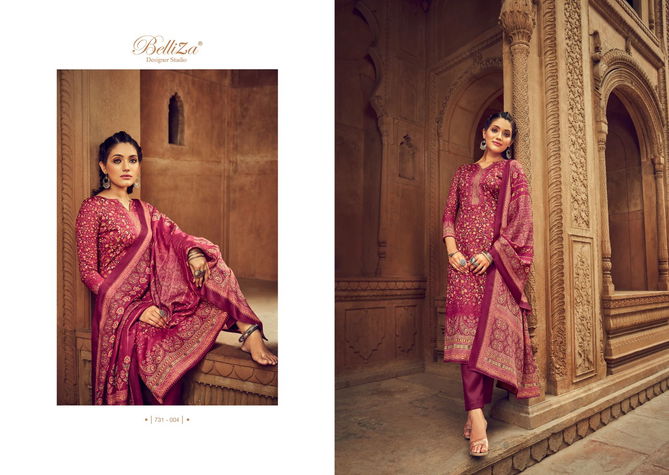 Belliza Nitara New Fancy Wear Printed Pashmina Dress Material Collection 